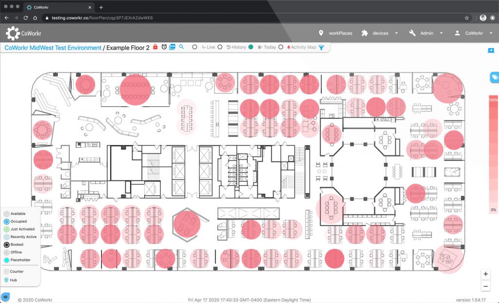 Occupancy Planner Workplace Analytics for Space Planning — CoWorkr